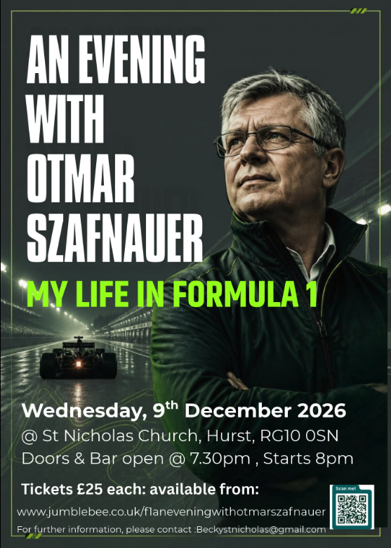 Poster for An evening with Otmar Szafnauer: My life in Formula 1.