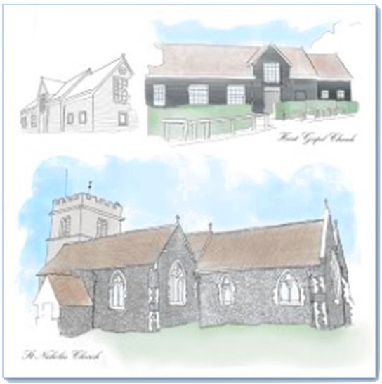 Hurst landmarks greeting card